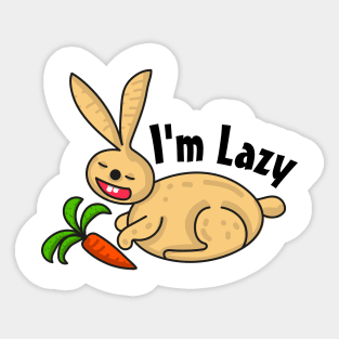 Lazy Rabbit Sticker